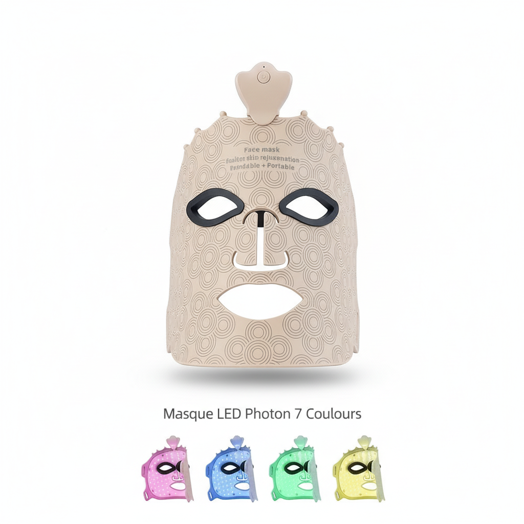 7 Colors Photon Silicone Face LED Mask 3D Facial Beauty Mask Red Light Therapy Skin Care Repair Skin Brightening Wireless Use